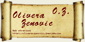 Olivera Zenović vizit kartica